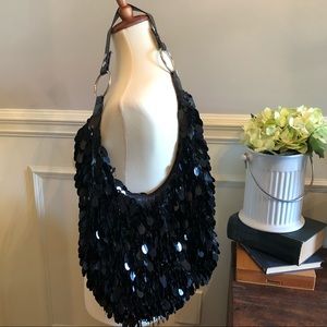 Sparkle sequin purse black